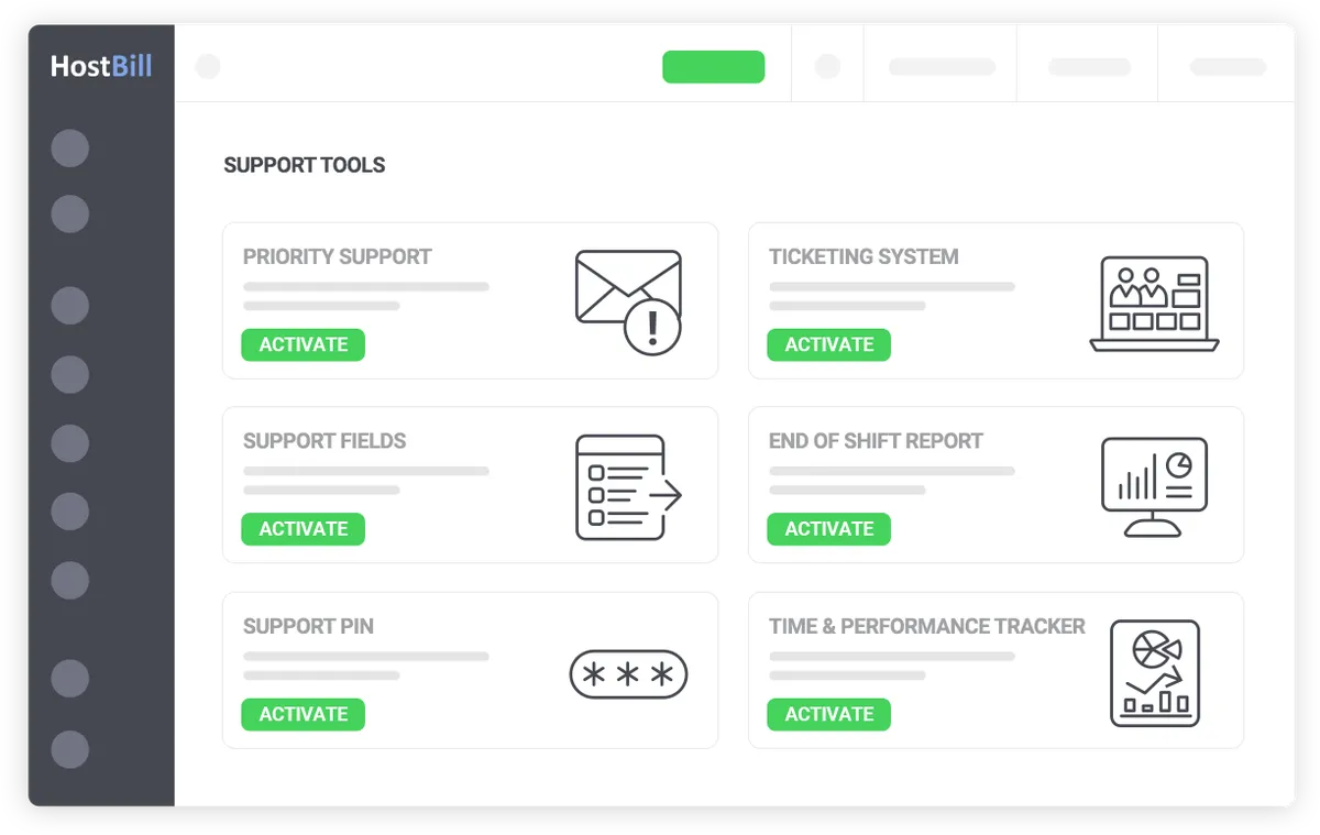 Product screenshot of hostbill