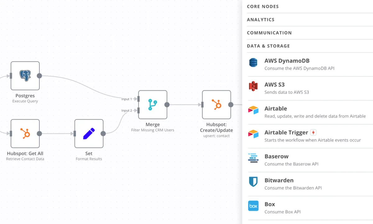 Product screenshot of n8n