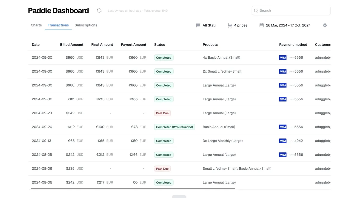 Product screenshot of boathouse-dashboard