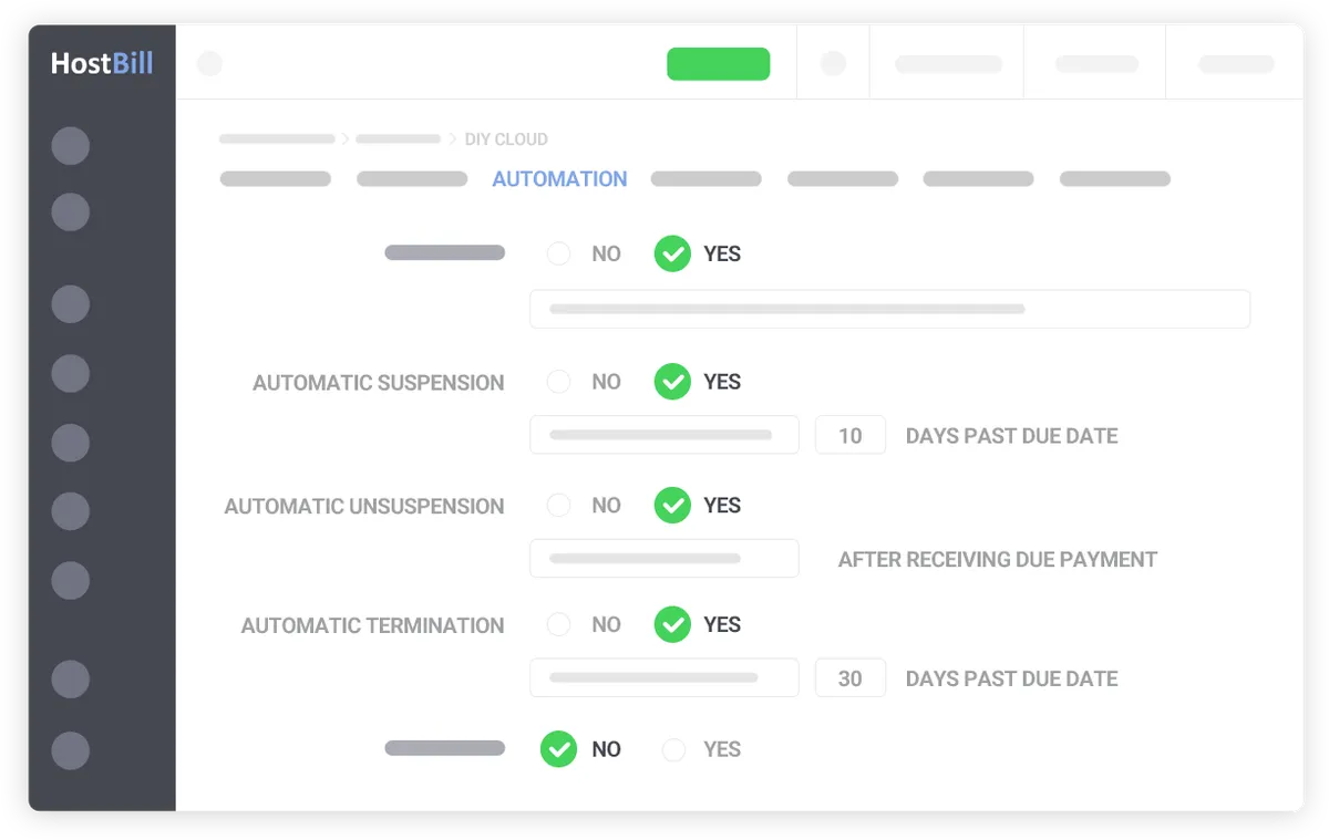 Product screenshot of hostbill