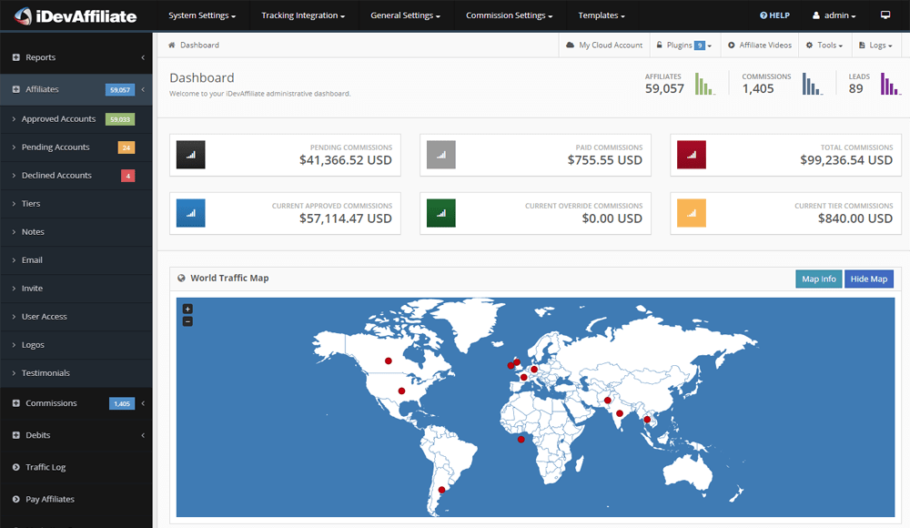 iDevAffiliate screenshot